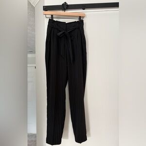 Black pinstripe dress pant